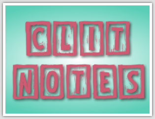 clit notes in pink lettering on a team background