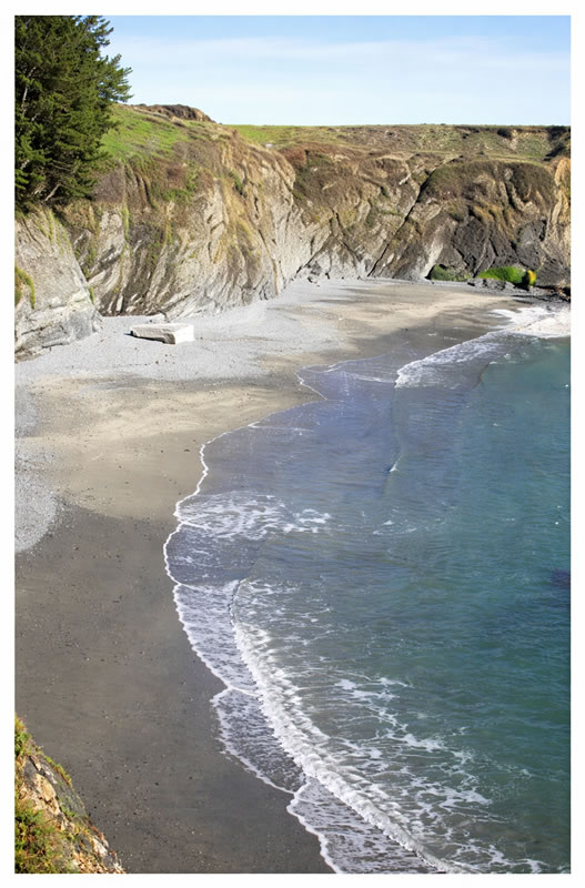 cliffs overlooking a beach